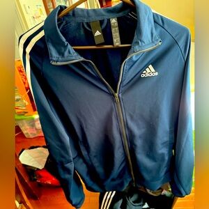 Adidas zip sweater navy blue